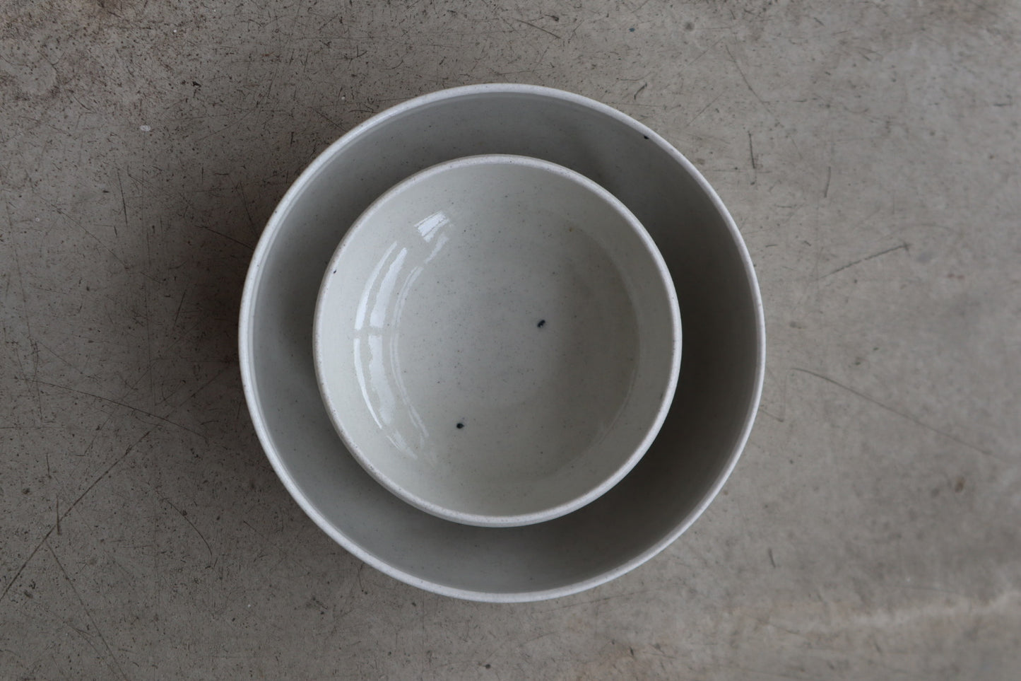 White & Red Serving Bowls
