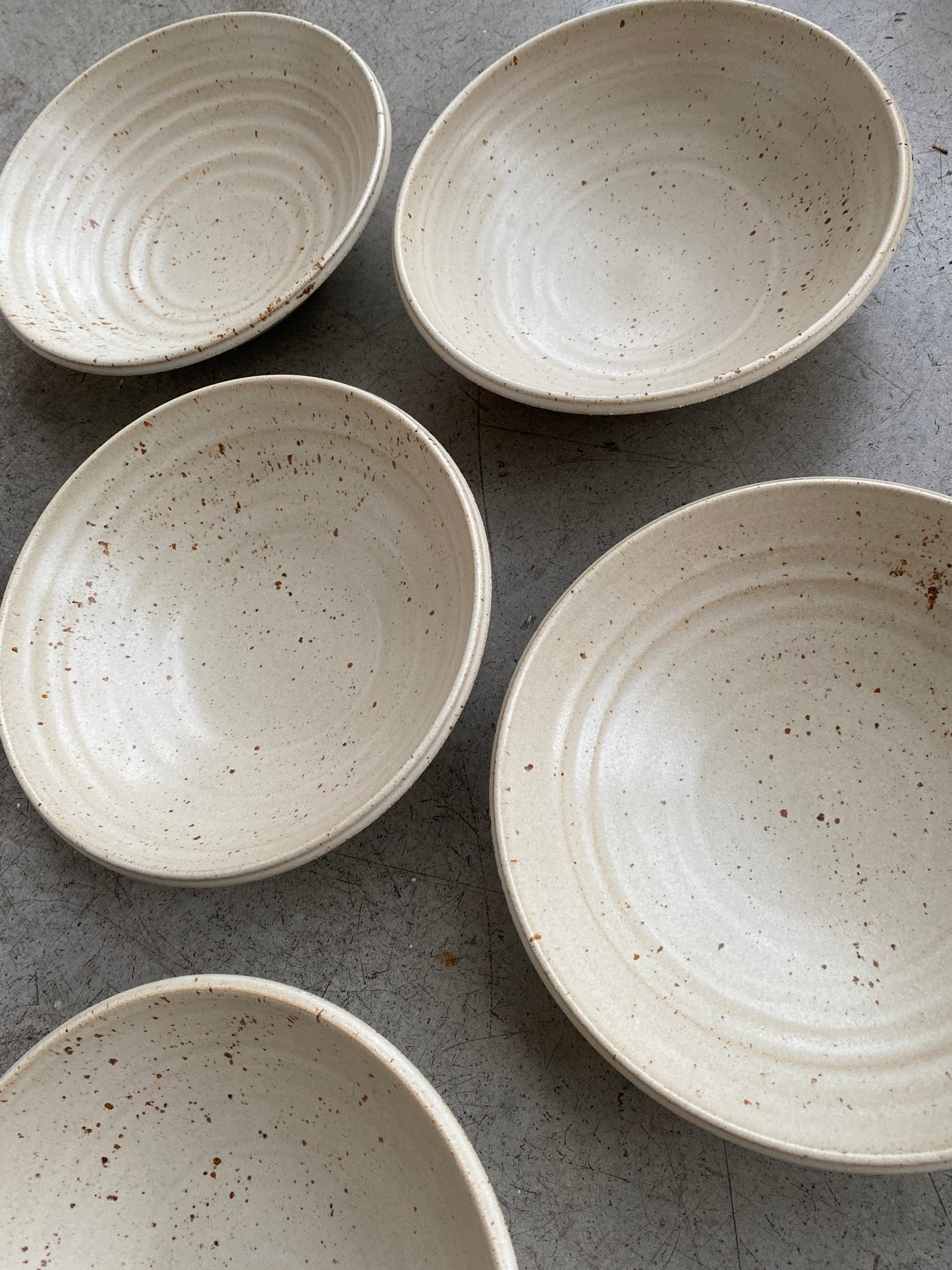 Flecked Cream Pasta Bowl