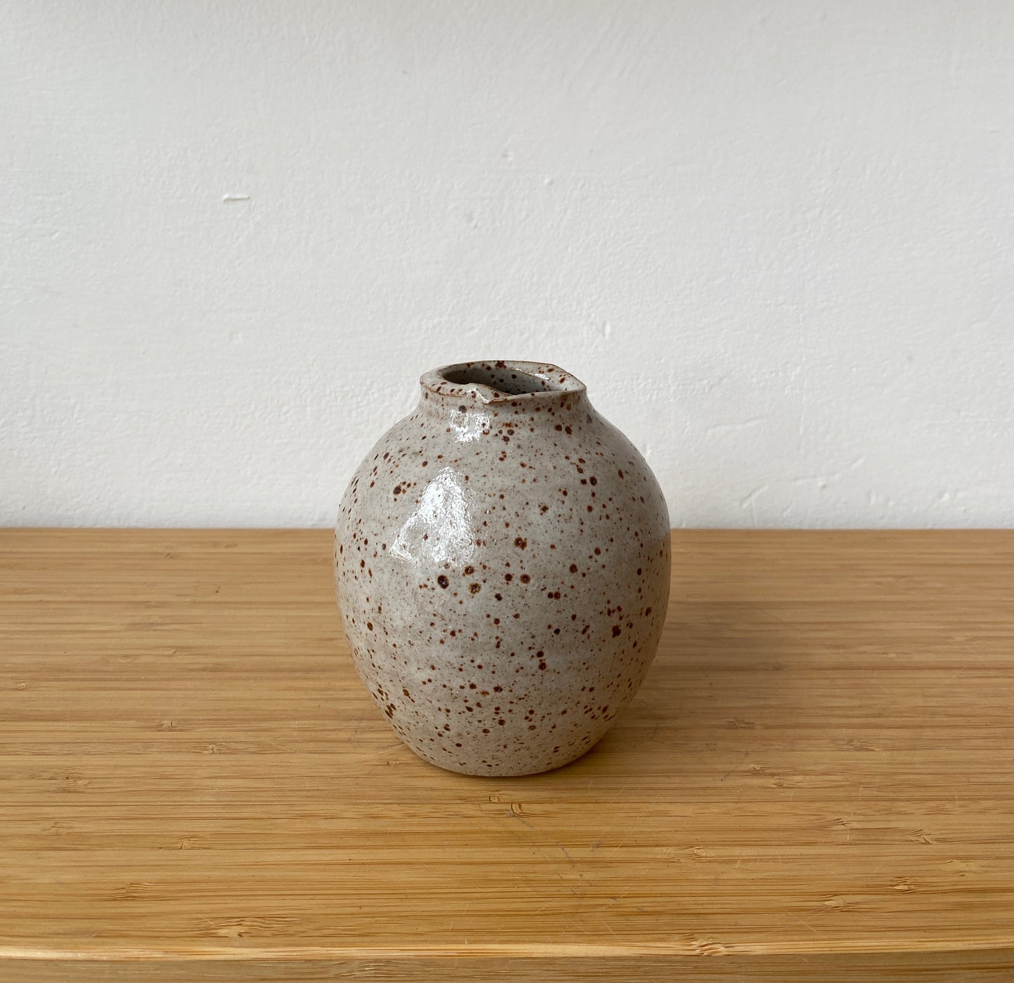 Blue & Flecked Round Vase