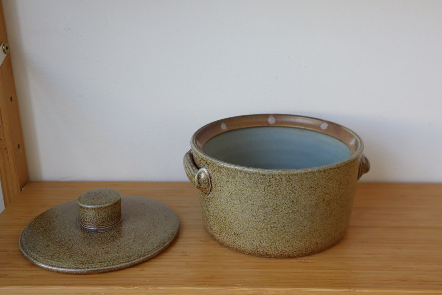 Salt Fired Lidded Casserole Pot