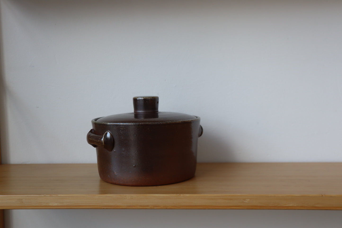 Salt Fired Lidded Casserole Pot