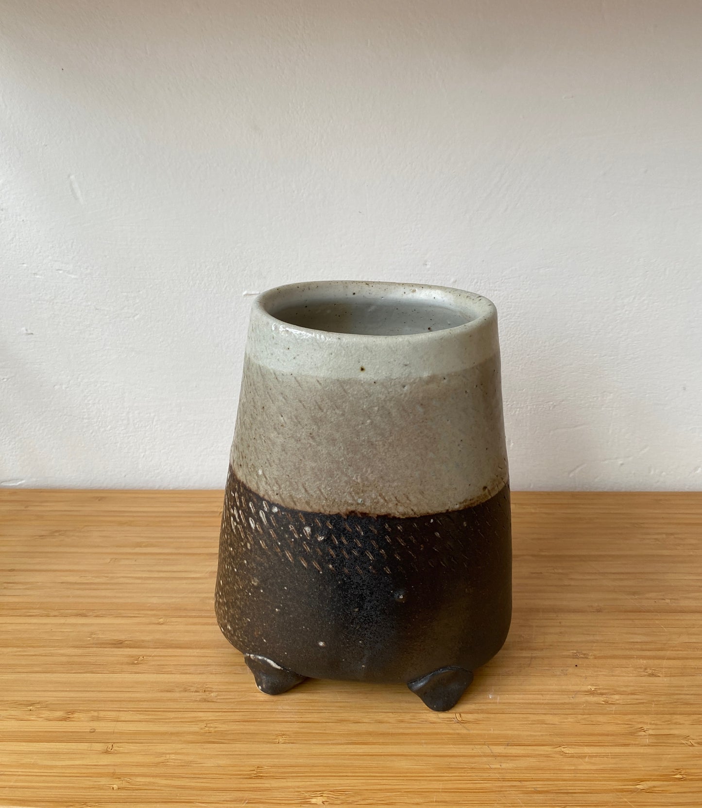 Wood Fired Footed Vase