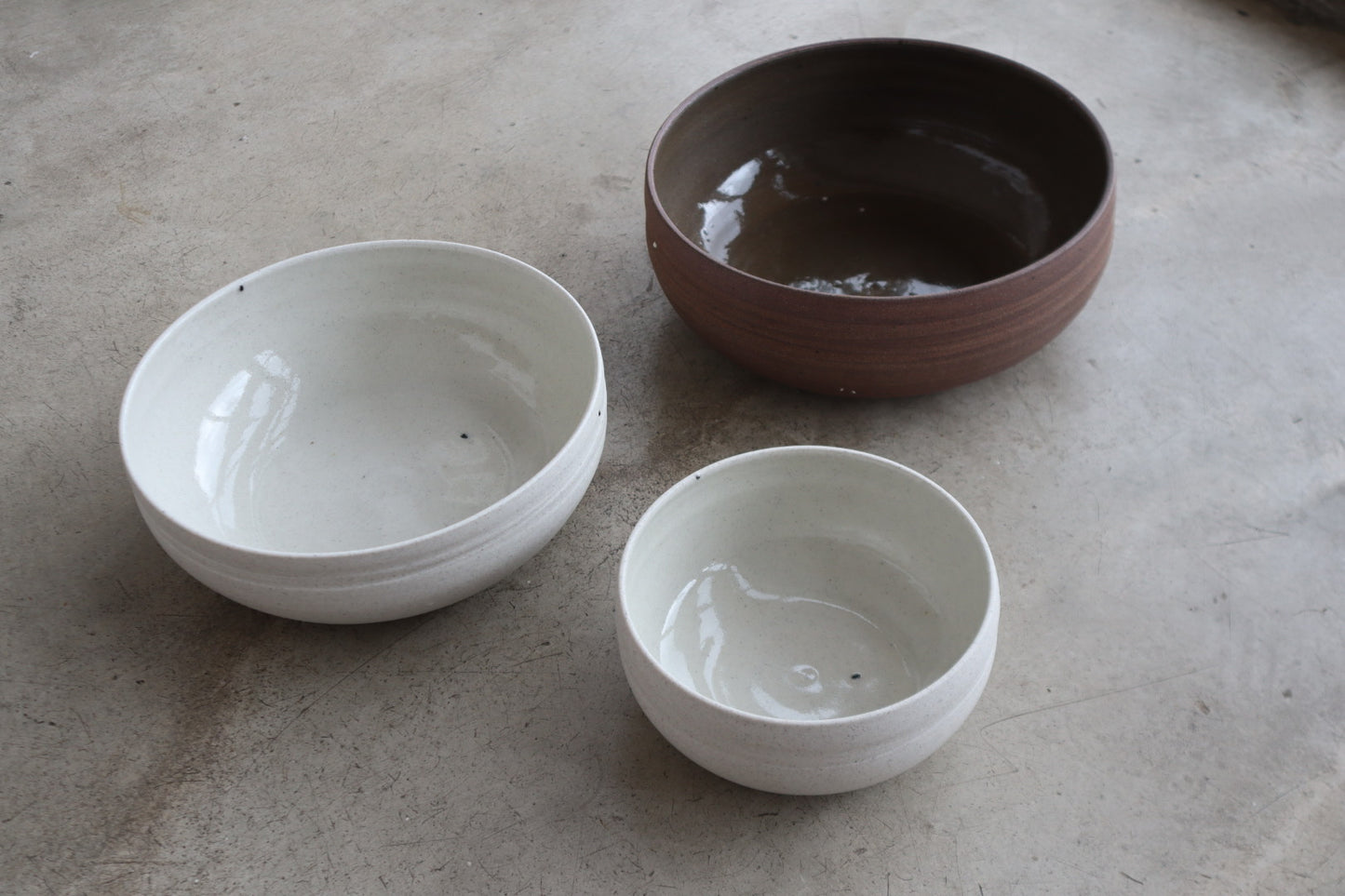 White & Red Serving Bowls