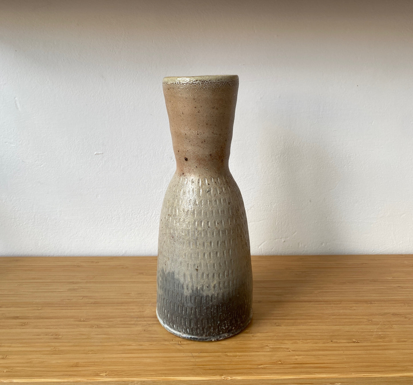 Wood Fired Scratch Decorated Vase