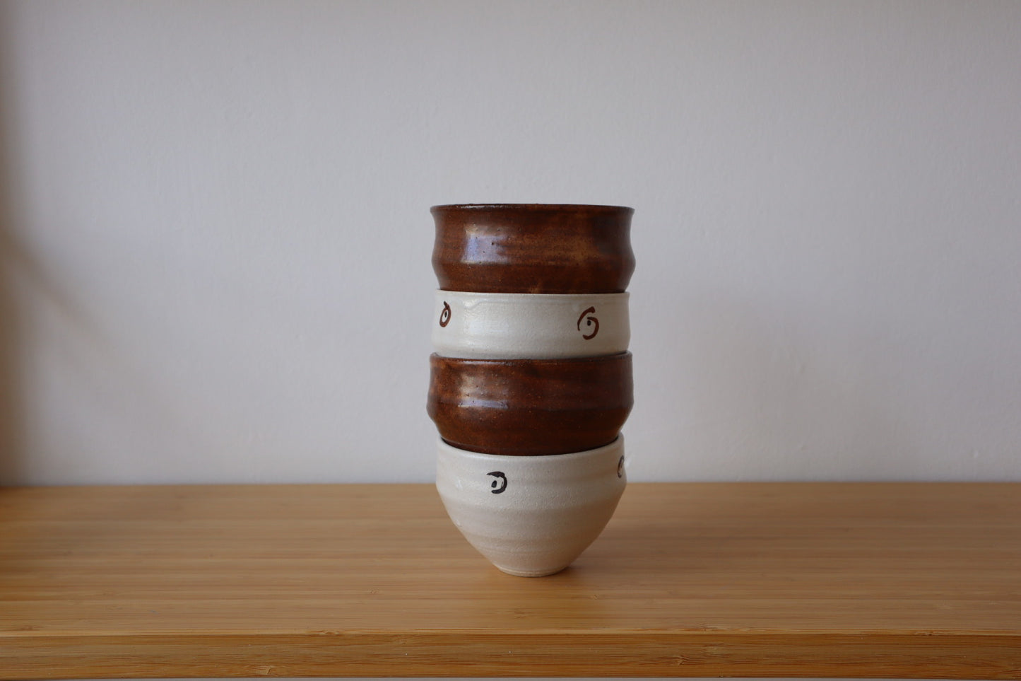 Rust And White Coffee Bowl