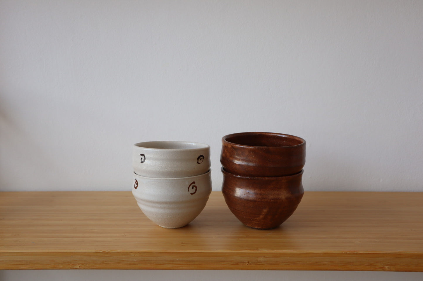 Rust And White Coffee Bowl