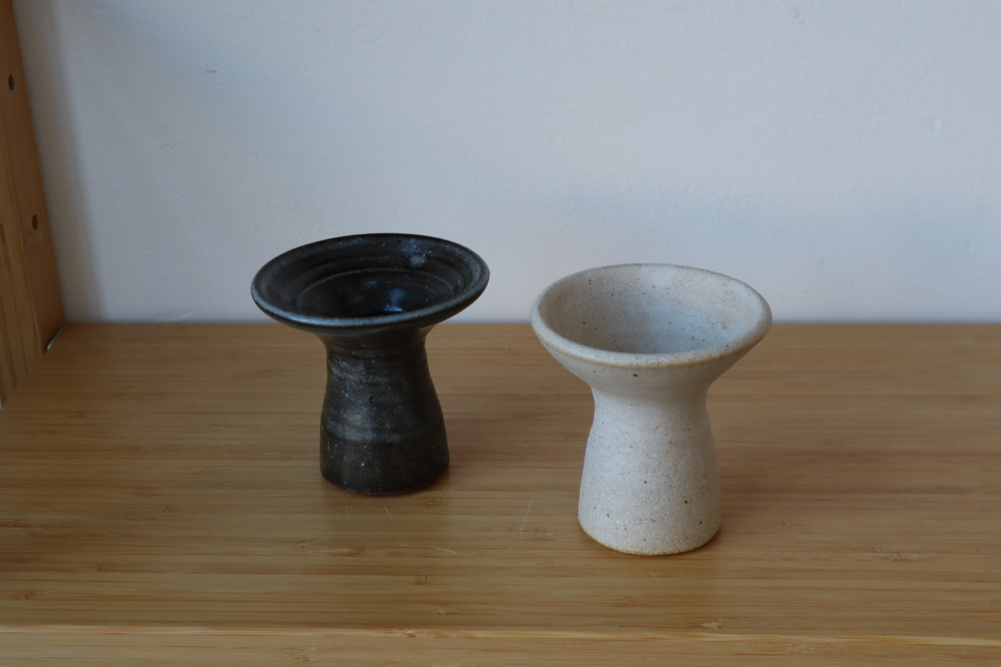 Black/Blue & White Candlestick Holder