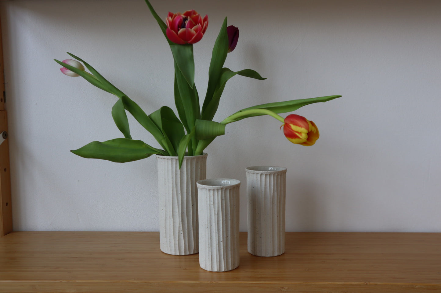 Porcelain Fluted Vase