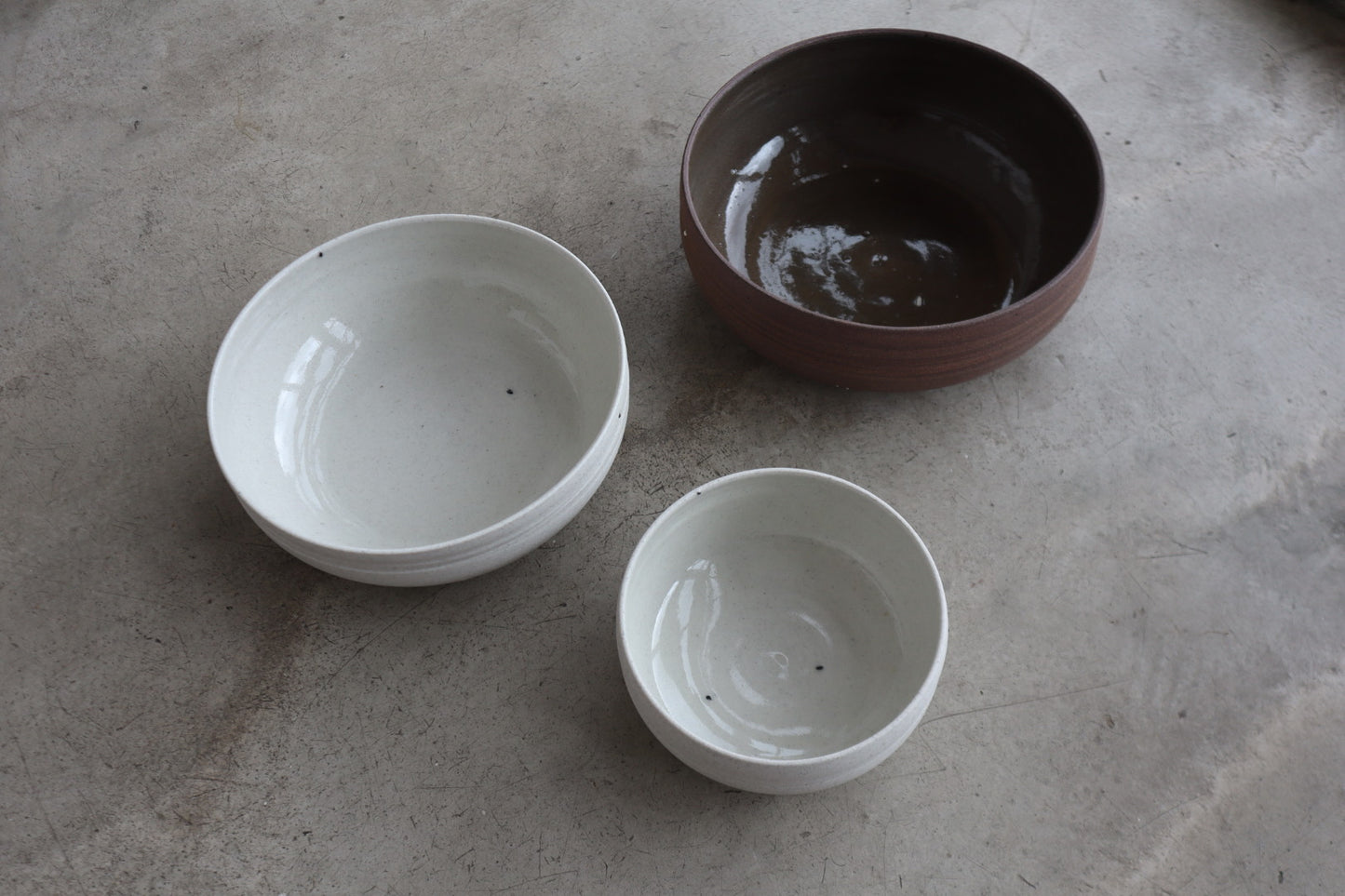 White & Red Serving Bowls