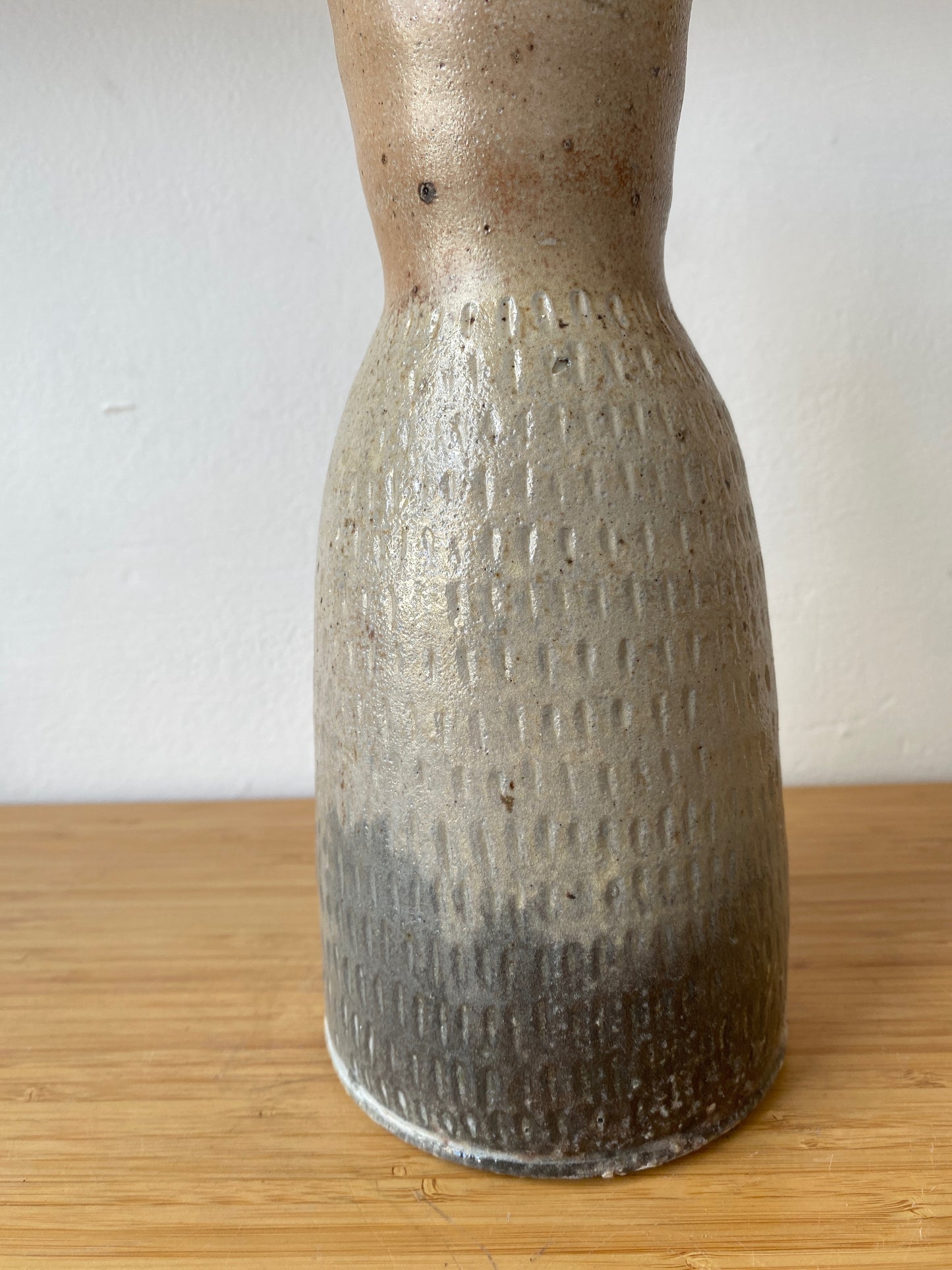 Wood Fired Scratch Decorated Vase