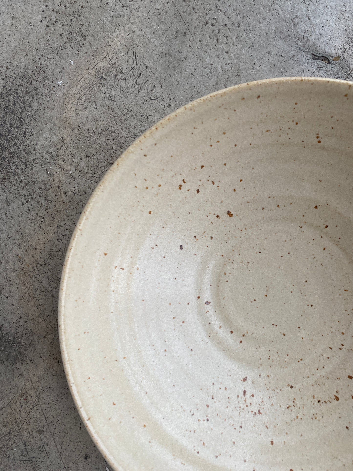 Flecked Cream Pasta Bowl