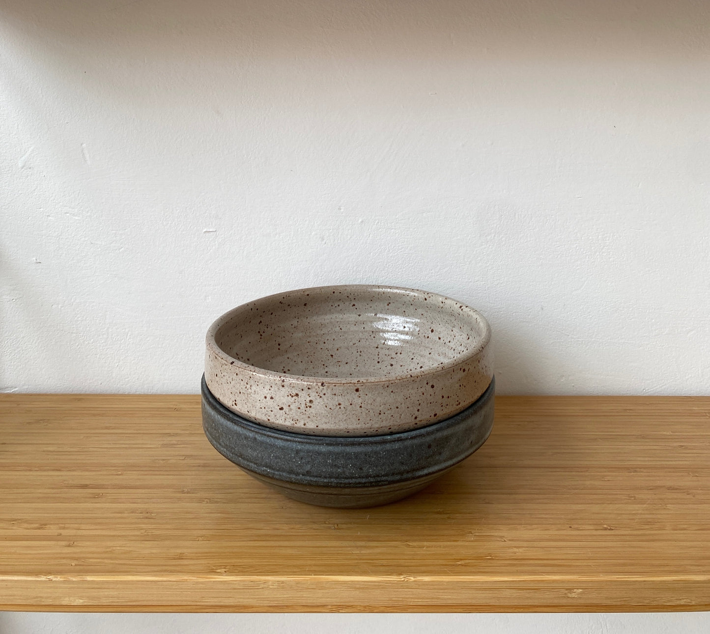 Midnight Blue & Flecked Pasta Bowl