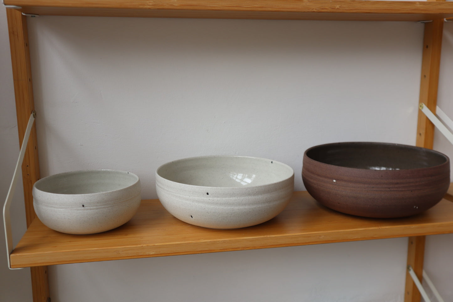 White & Red Serving Bowls