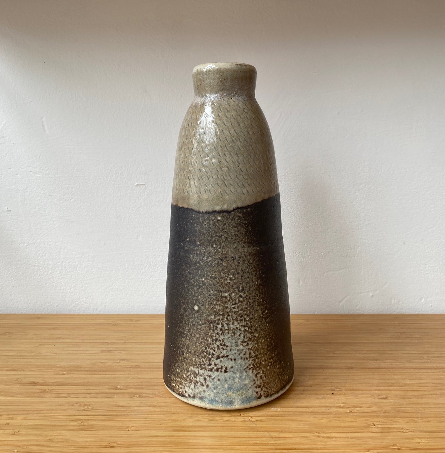 Wood Fired Black Slip Vase
