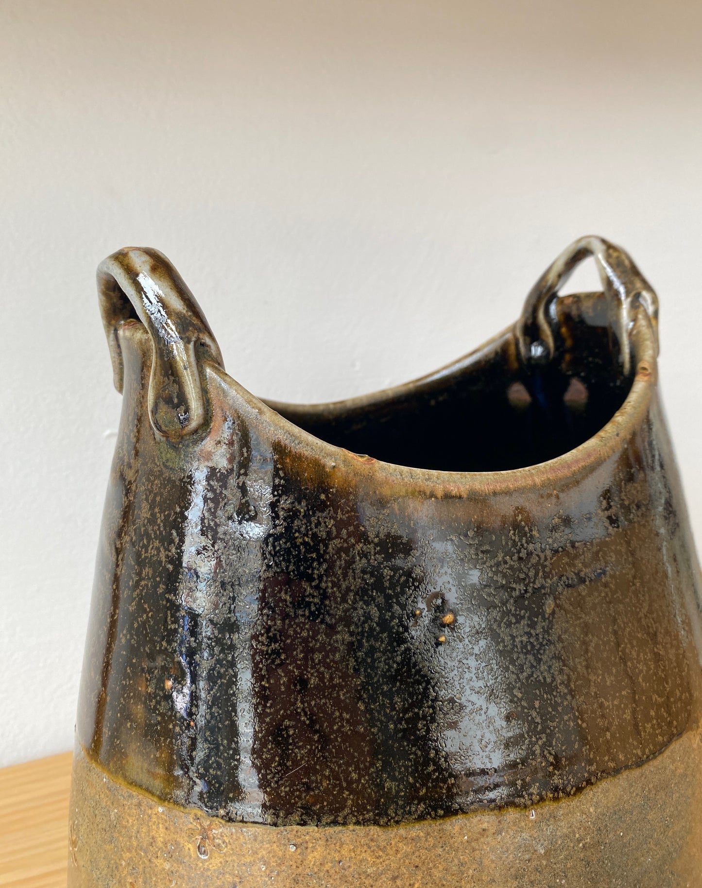 Wood Fired Basket Vase