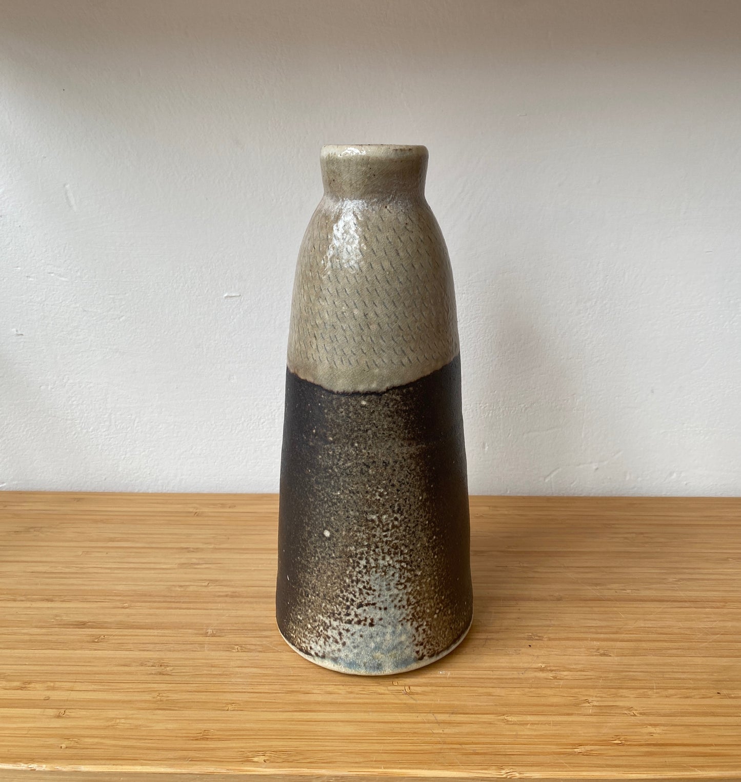 Wood Fired Black Slip Vase