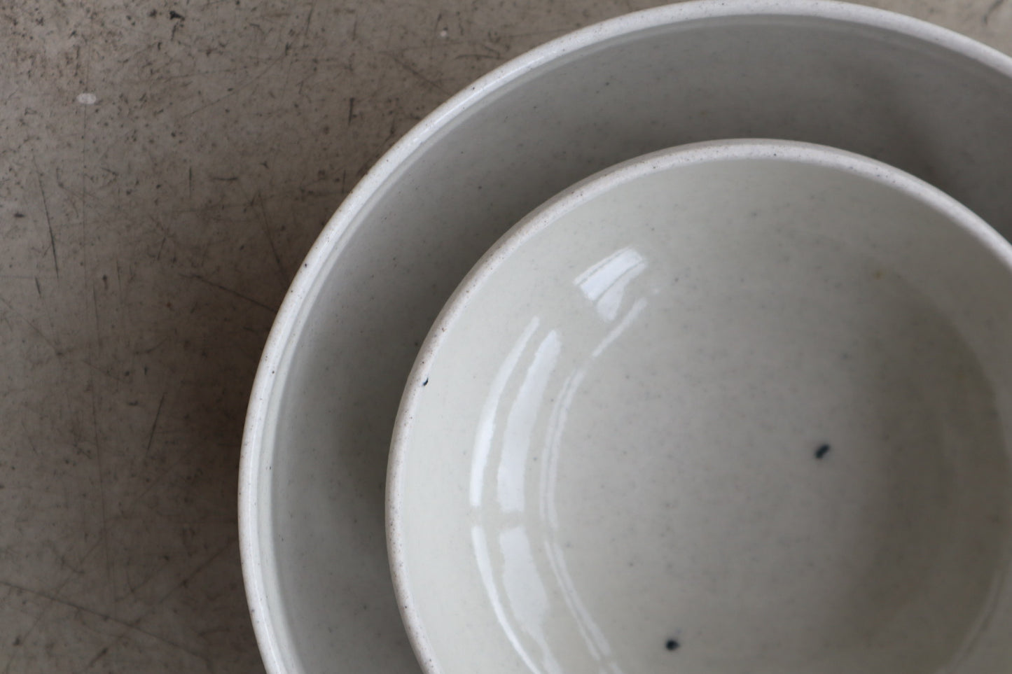 White & Red Serving Bowls