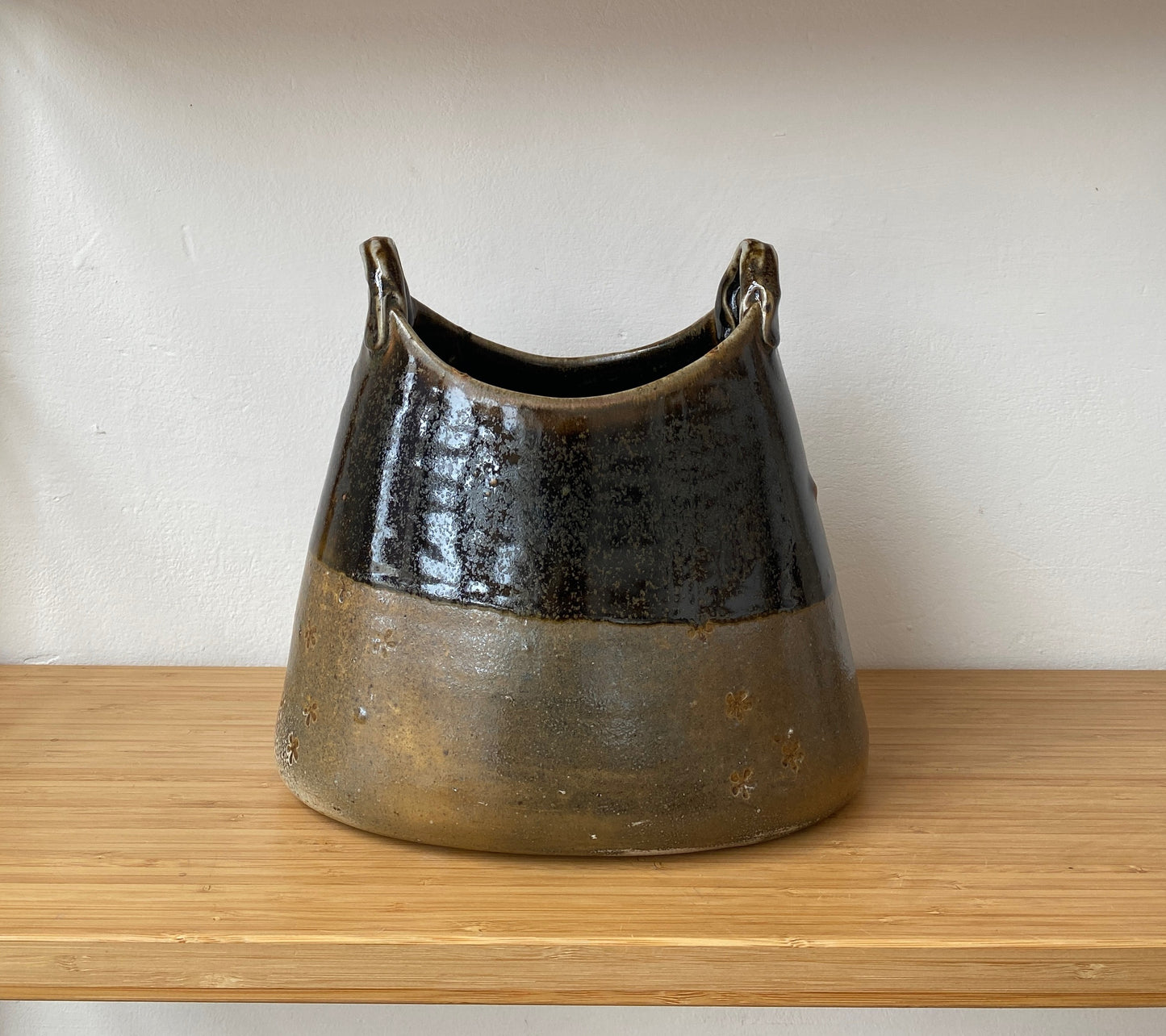 Wood Fired Basket Vase