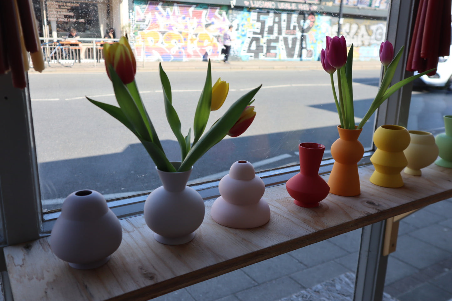 Coloured Bud Vases
