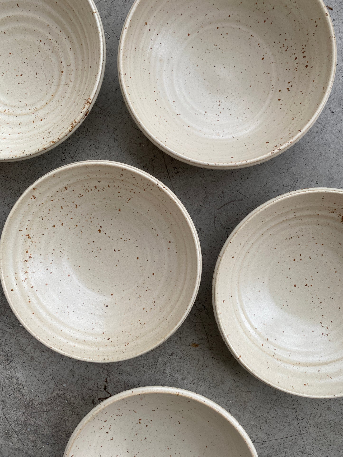 Flecked Cream Pasta Bowl