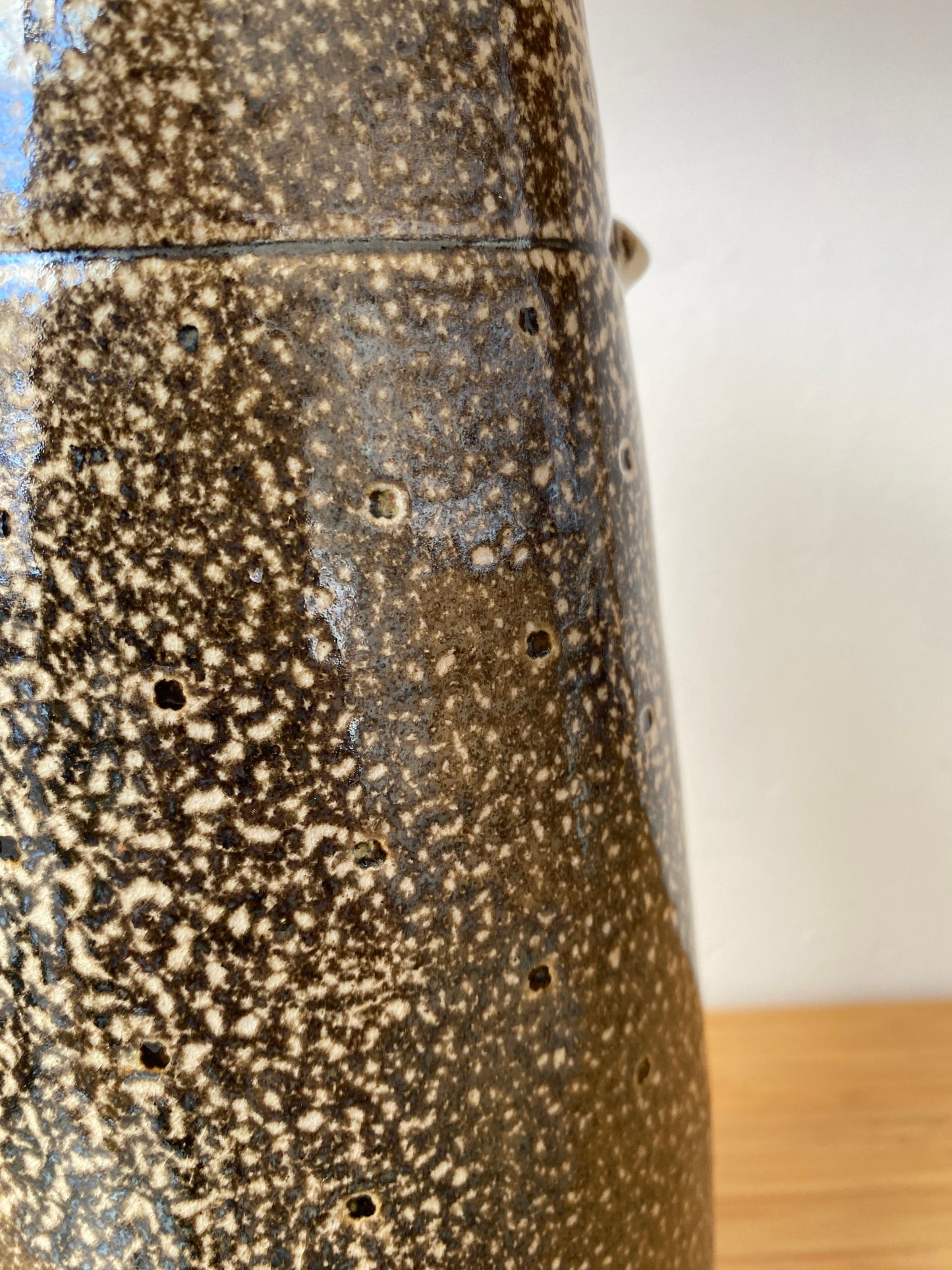 Wood Fired Vase with Tiny Lugs