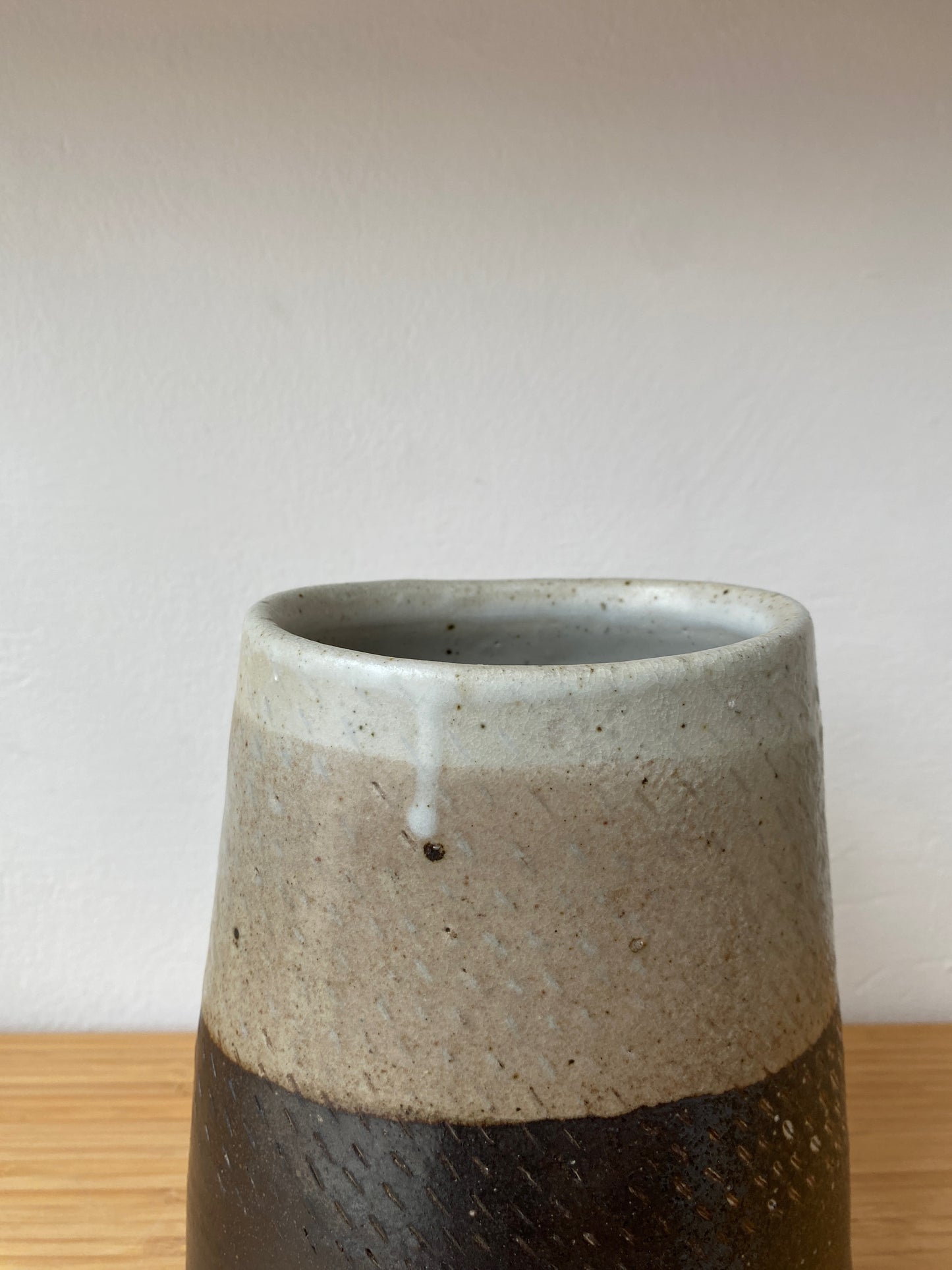 Wood Fired Footed Vase