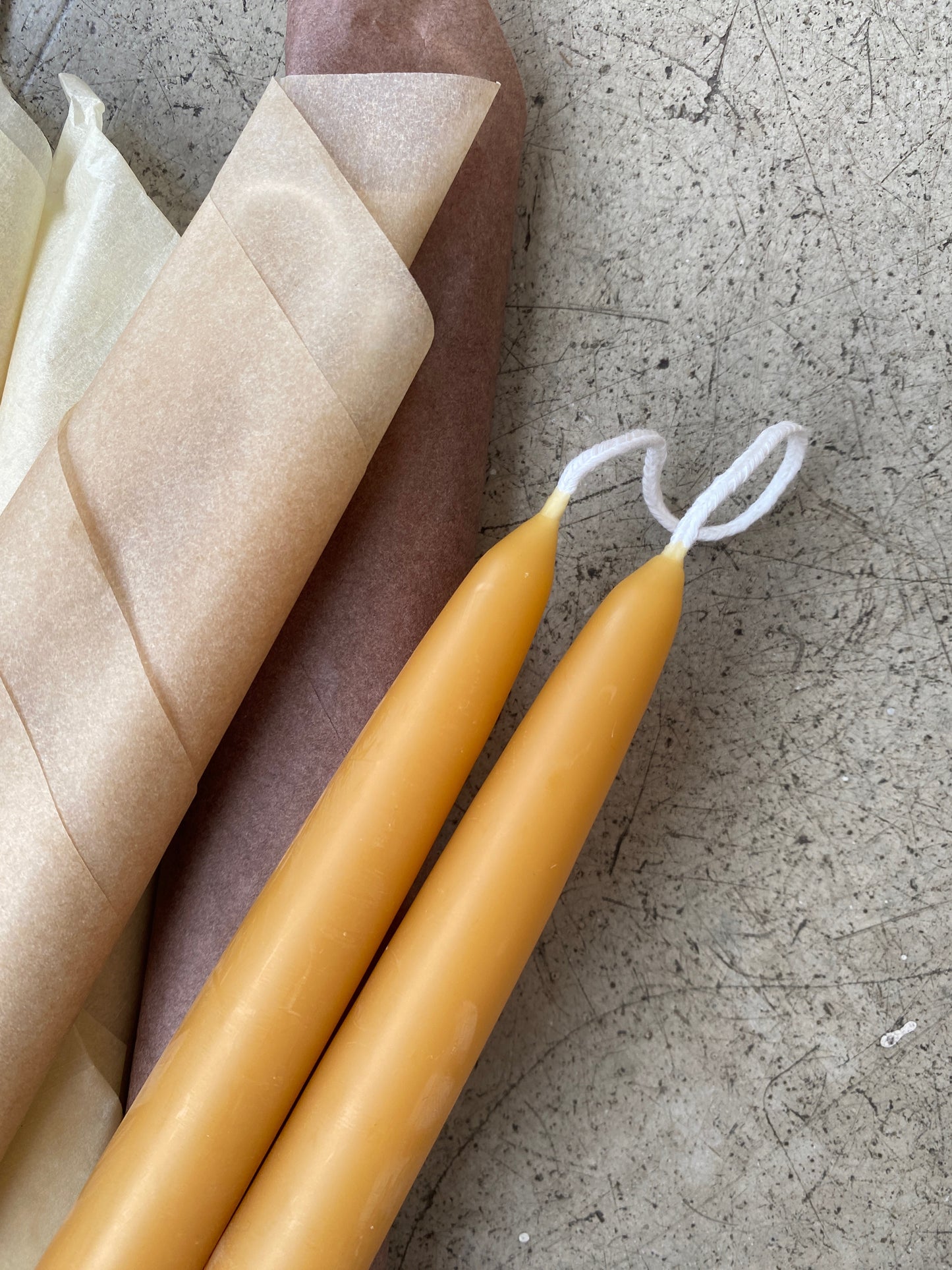 Beeswax Dinner Candles