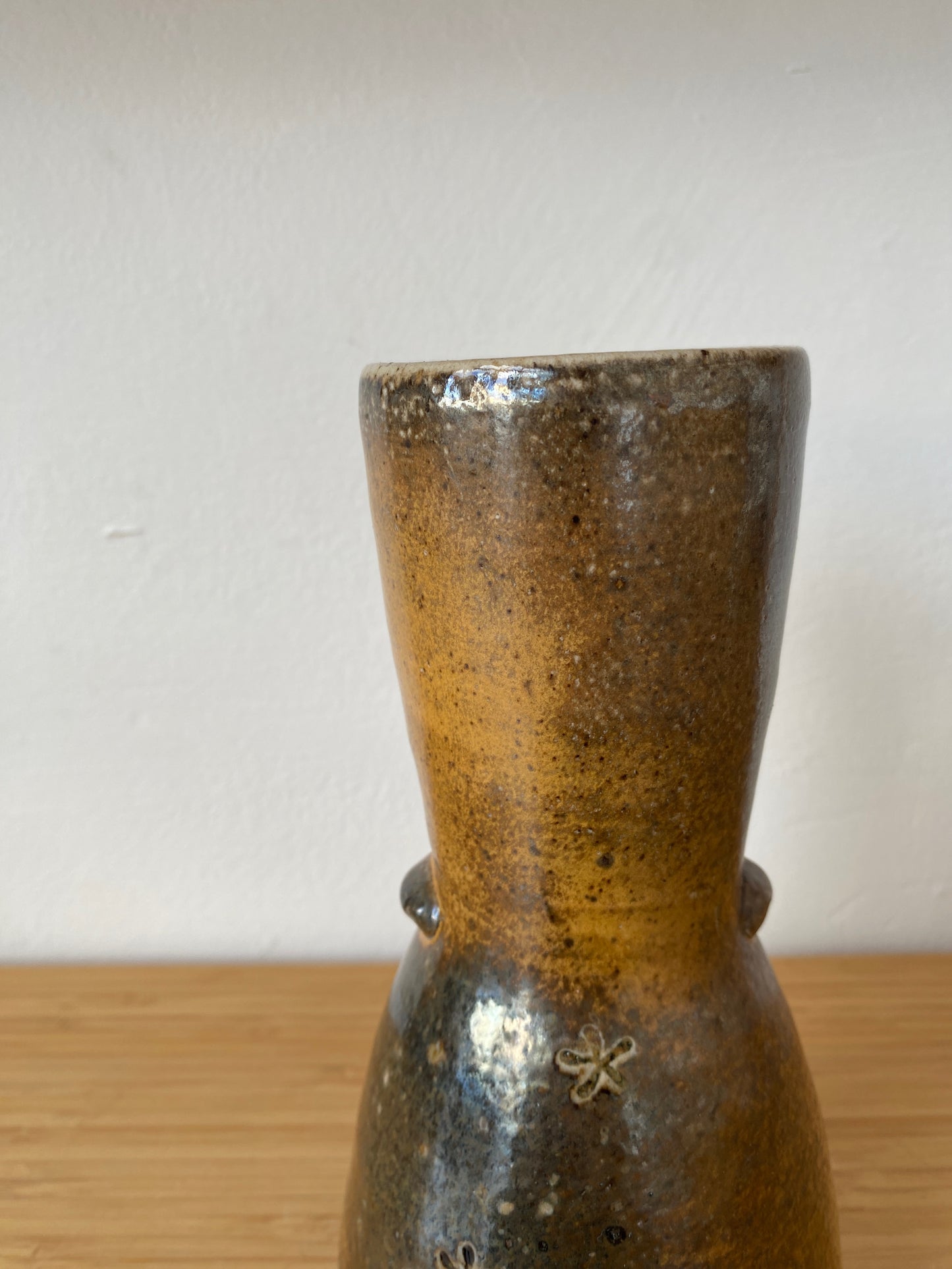 Wood Fired Soda Vase with Lugs