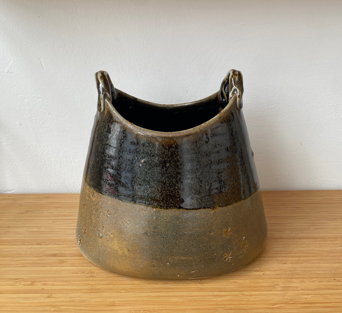 Wood Fired Basket Vase
