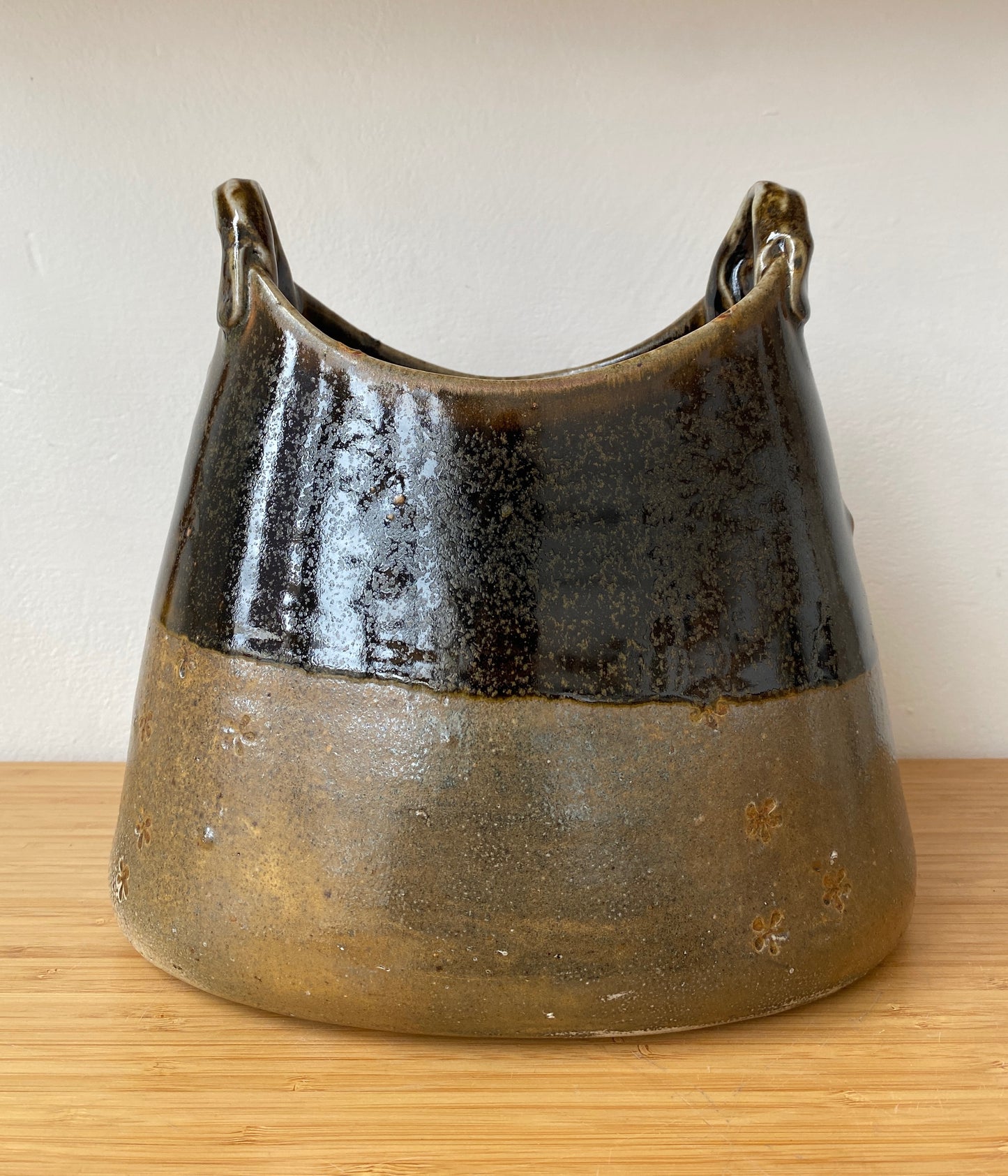 Wood Fired Basket Vase