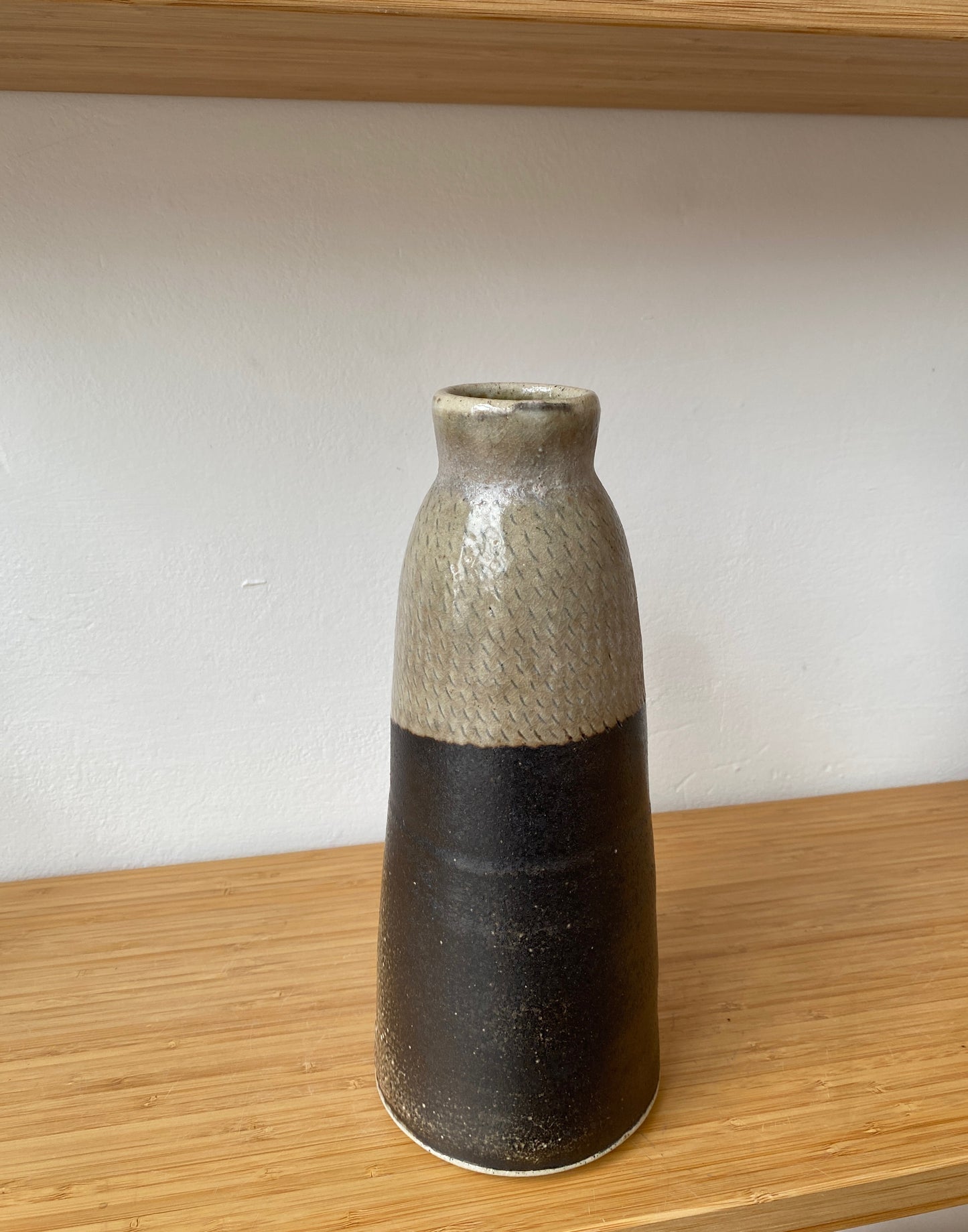 Wood Fired Black Slip Vase