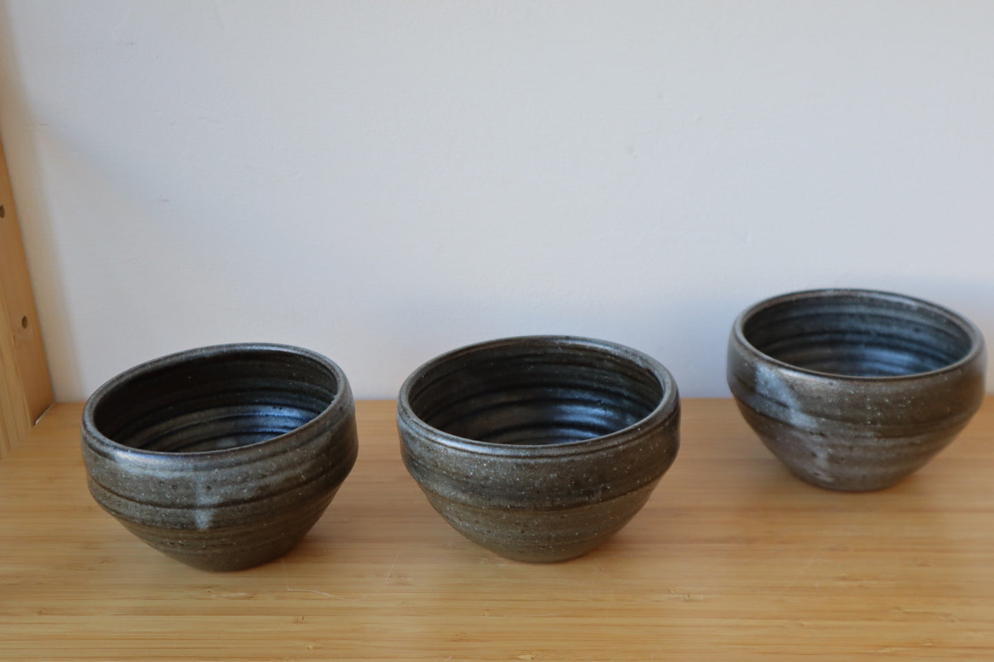 White & Black/Blue Porridge Bowls