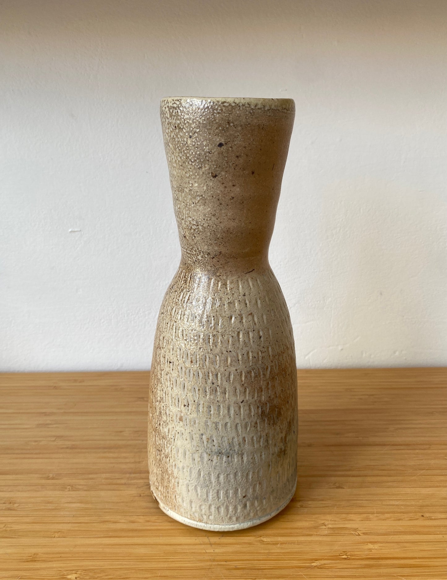 Wood Fired Scratch Decorated Vase