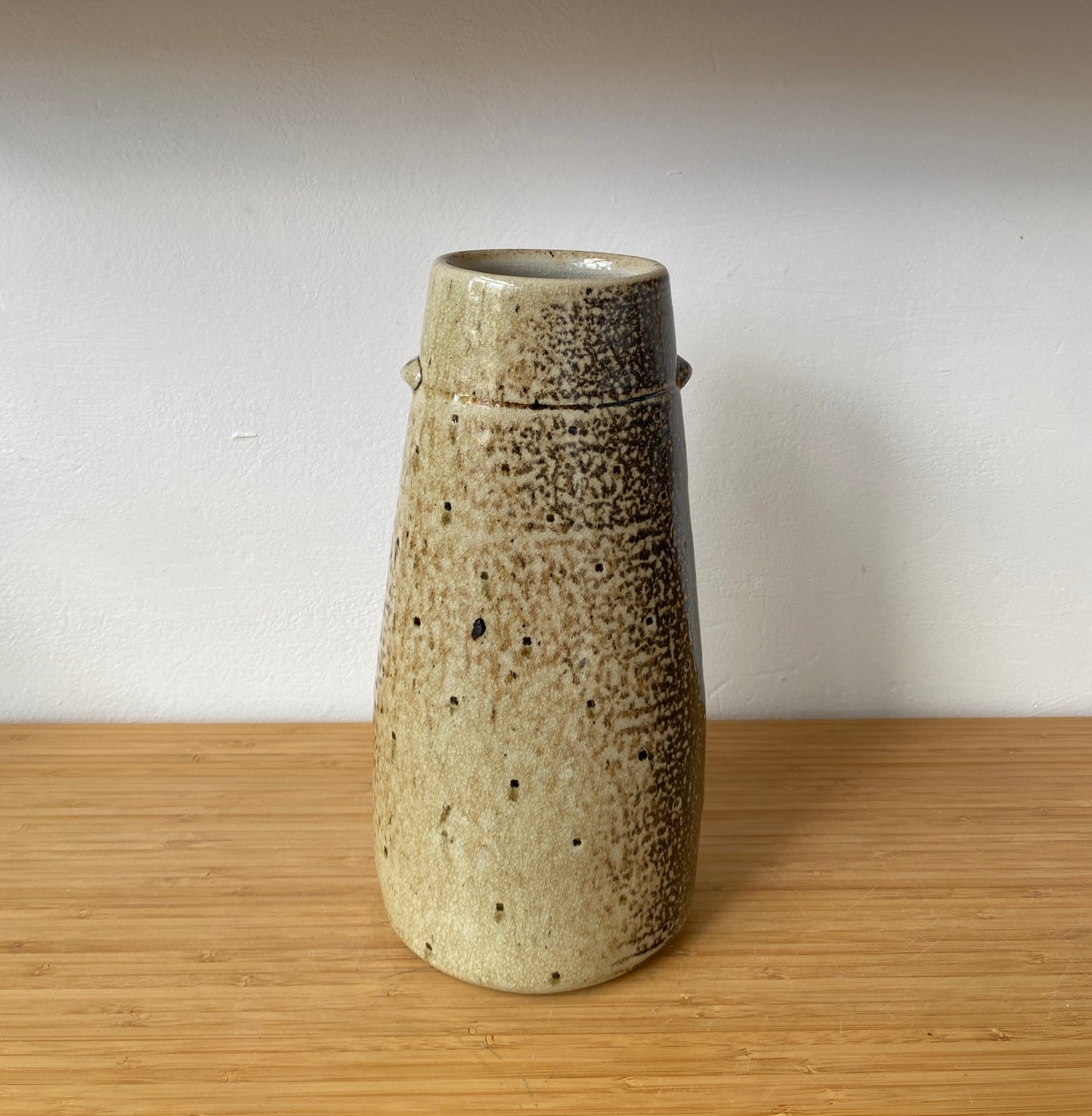 Wood Fired Vase with Tiny Lugs