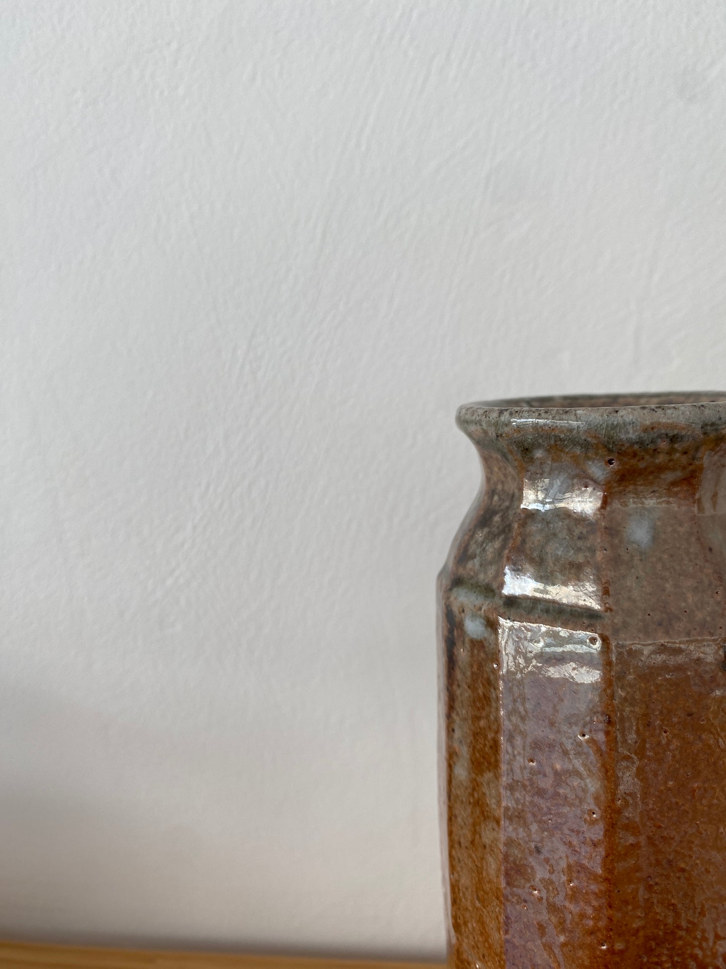 Faceted Shino Vase
