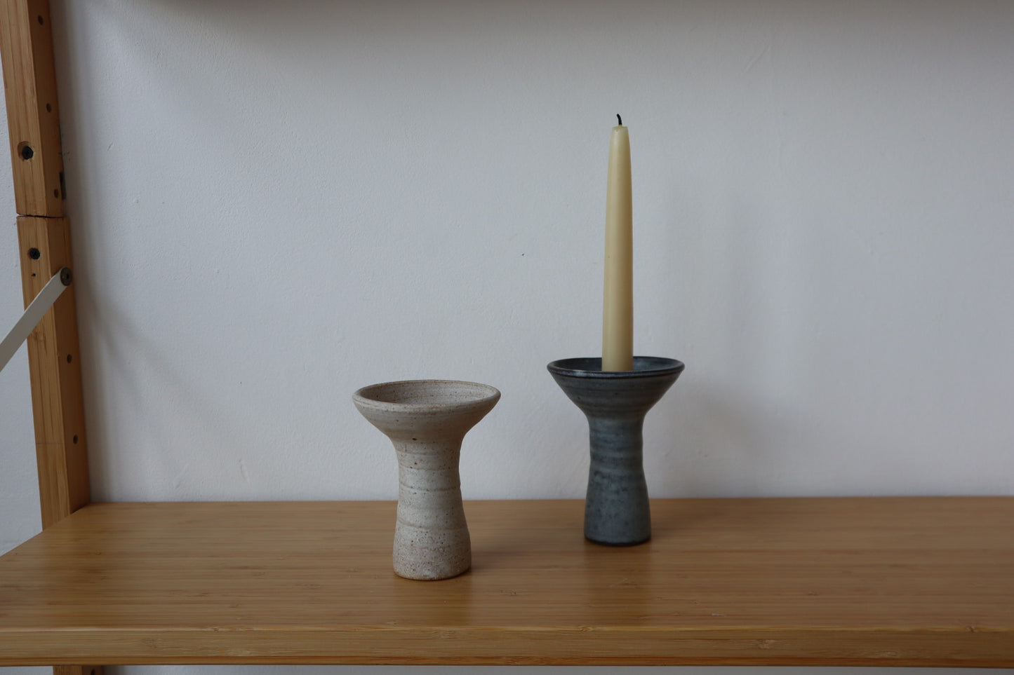 Blue & White Candlestick Holders