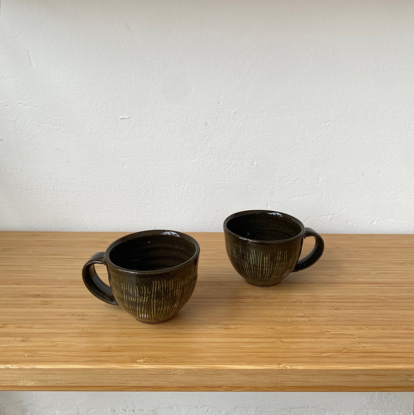 Carved Slip Espresso Mug