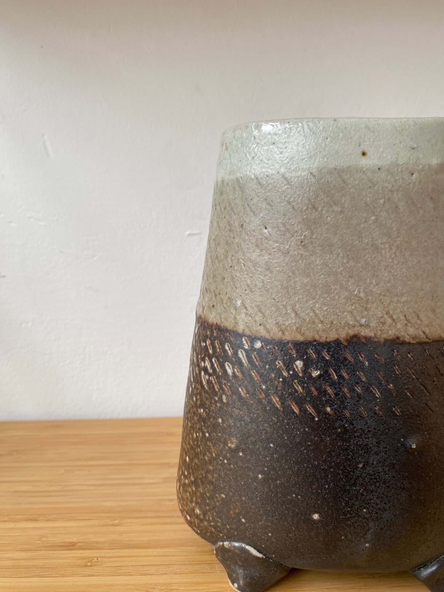 Wood Fired Footed Vase