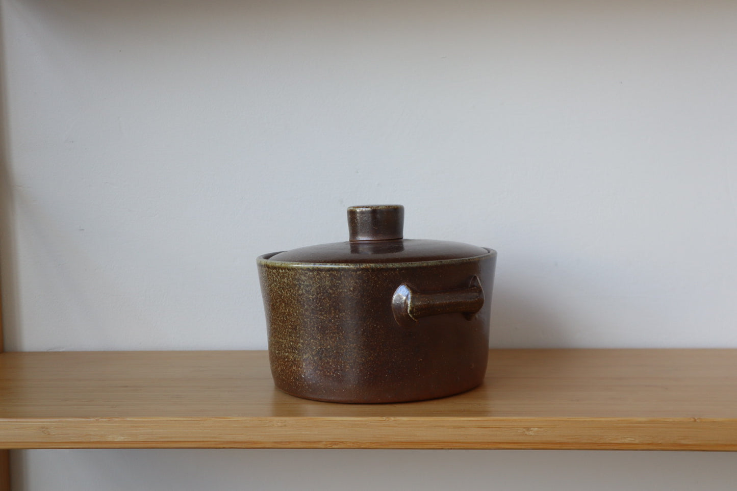 Salt Fired Lidded Casserole Pot