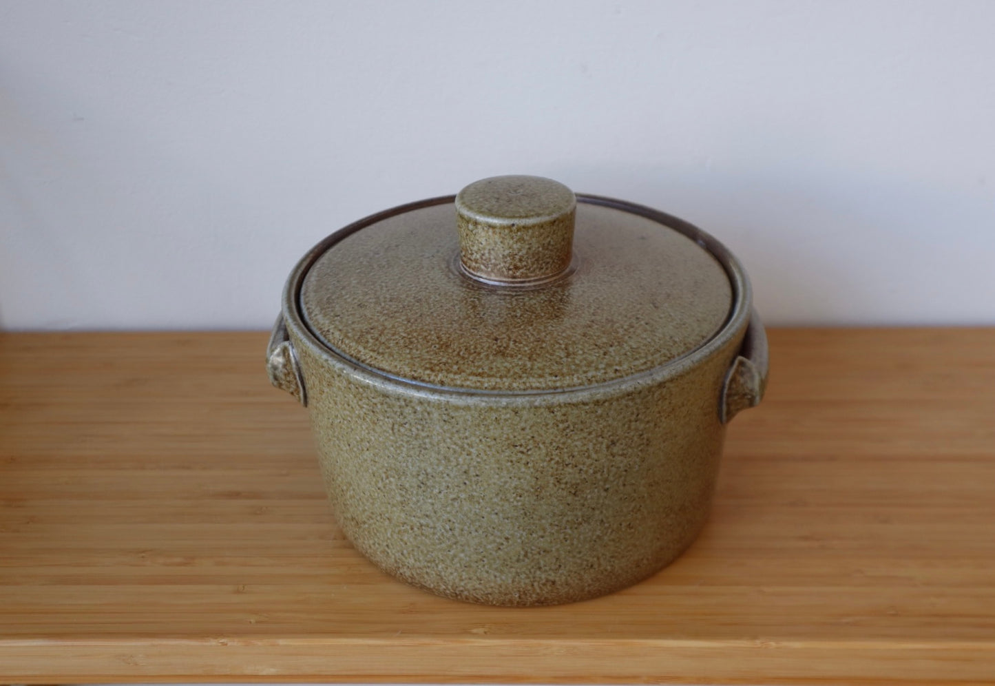 Salt Fired Lidded Casserole Pot
