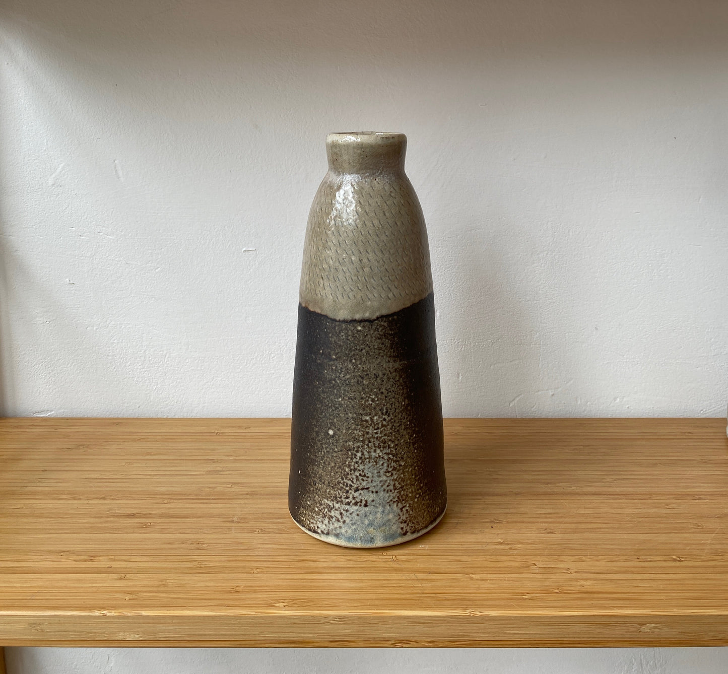 Wood Fired Black Slip Vase