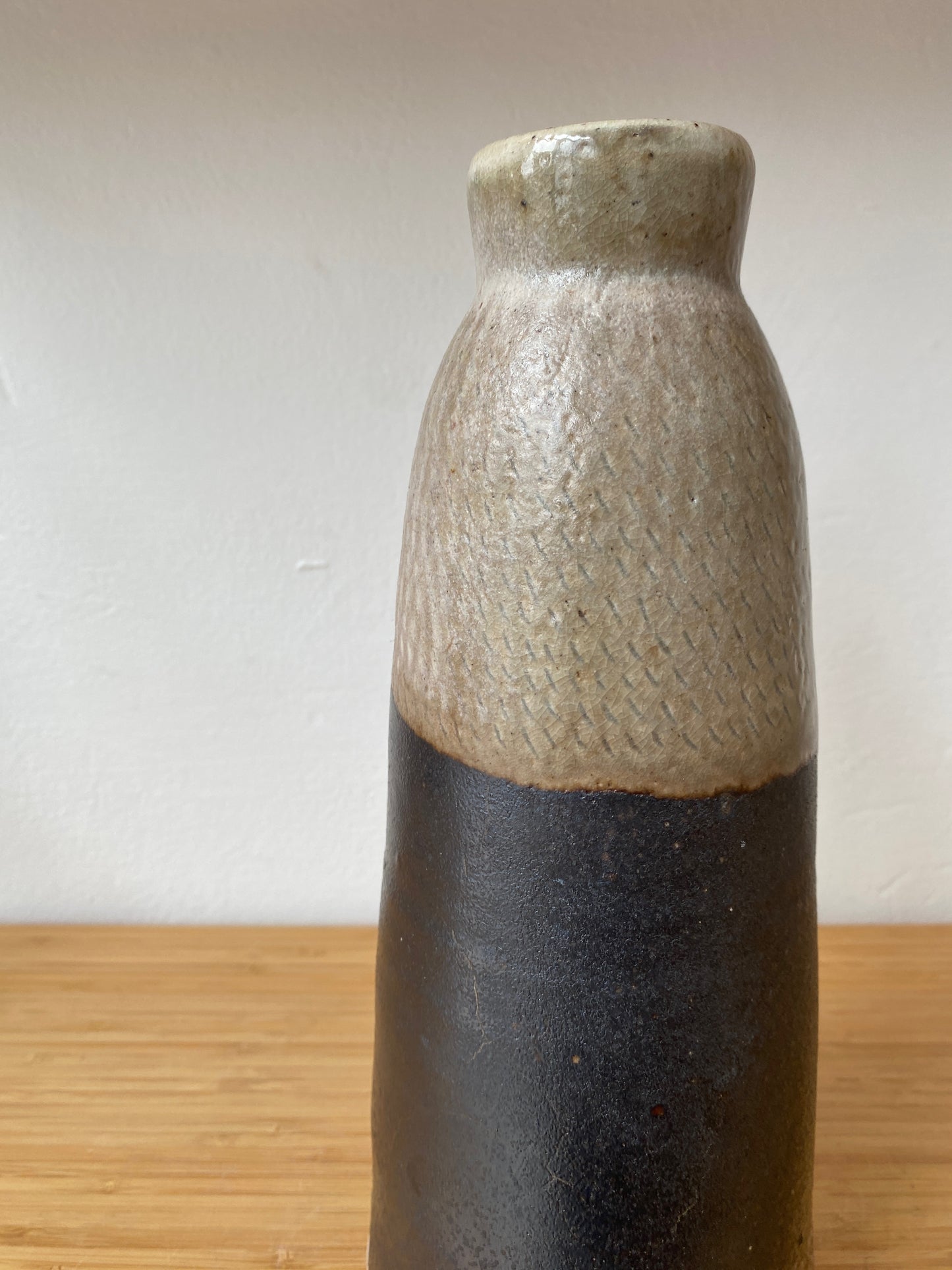 Wood Fired Black Slip Vase