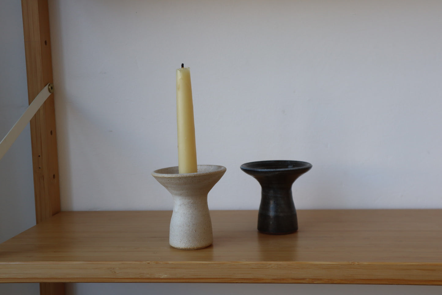 Black/Blue & White Candlestick Holder