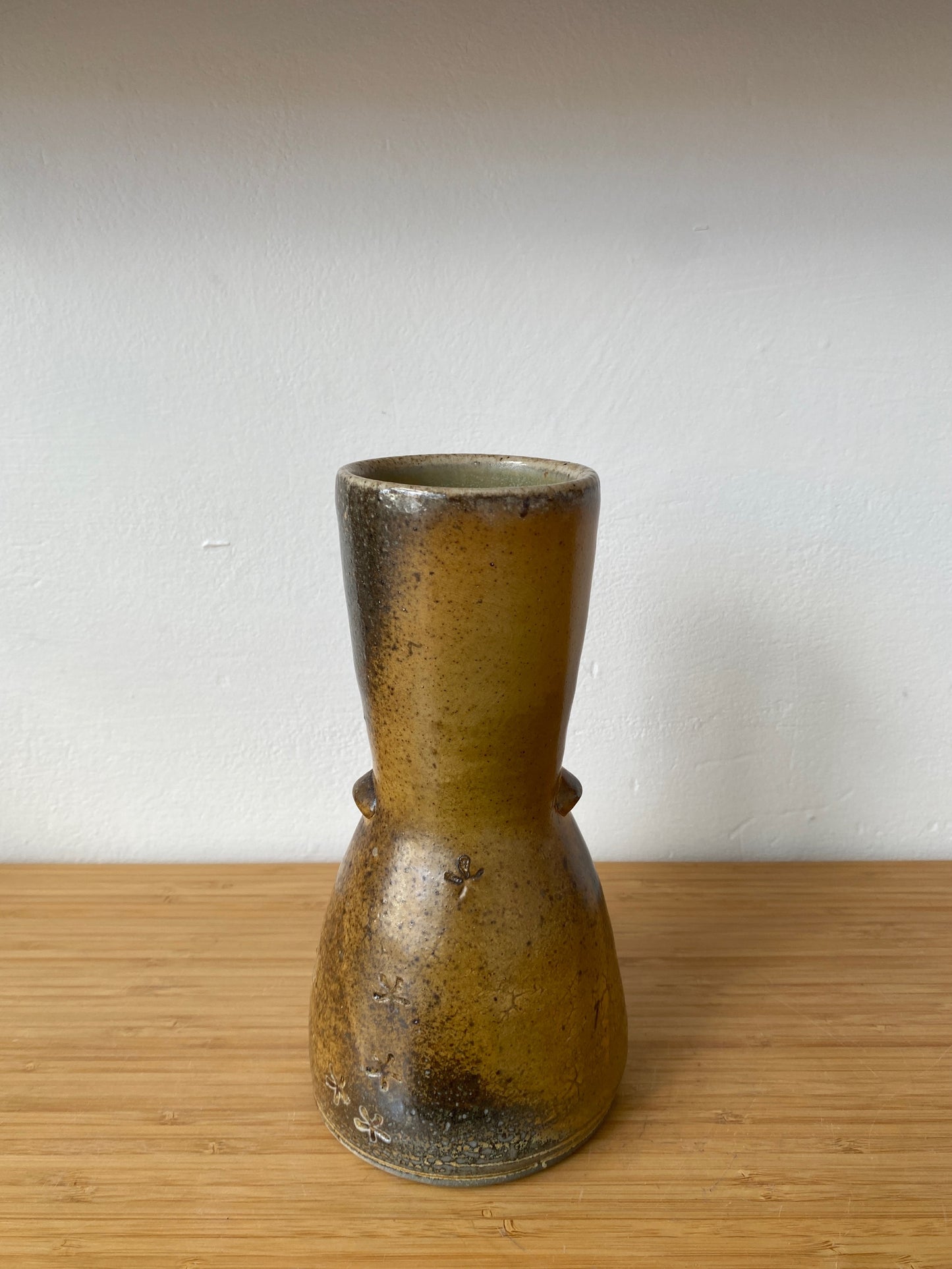 Wood Fired Soda Vase with Lugs