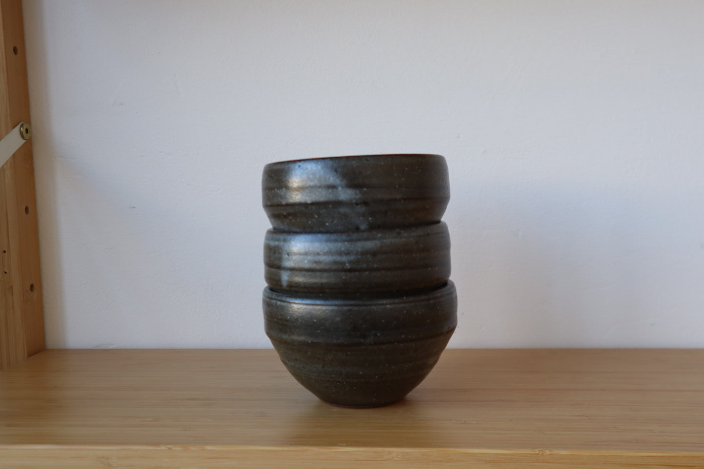 White & Black/Blue Porridge Bowls