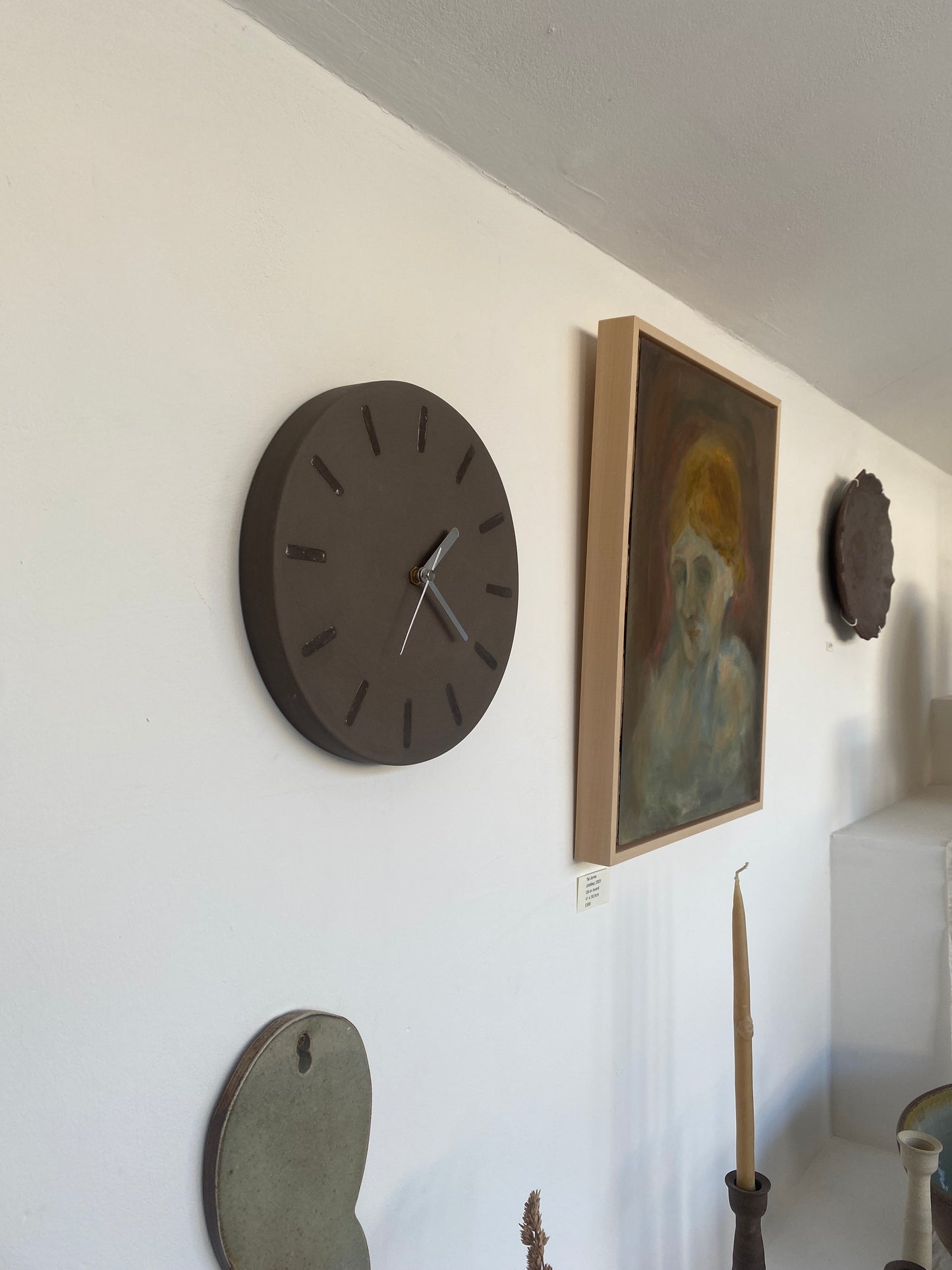 Stoneware Wall Clock