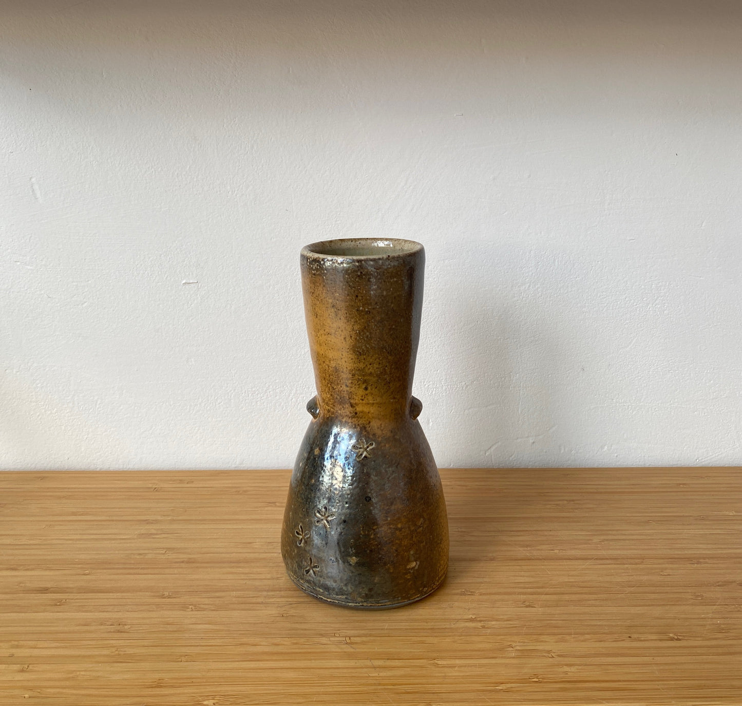 Wood Fired Soda Vase with Lugs