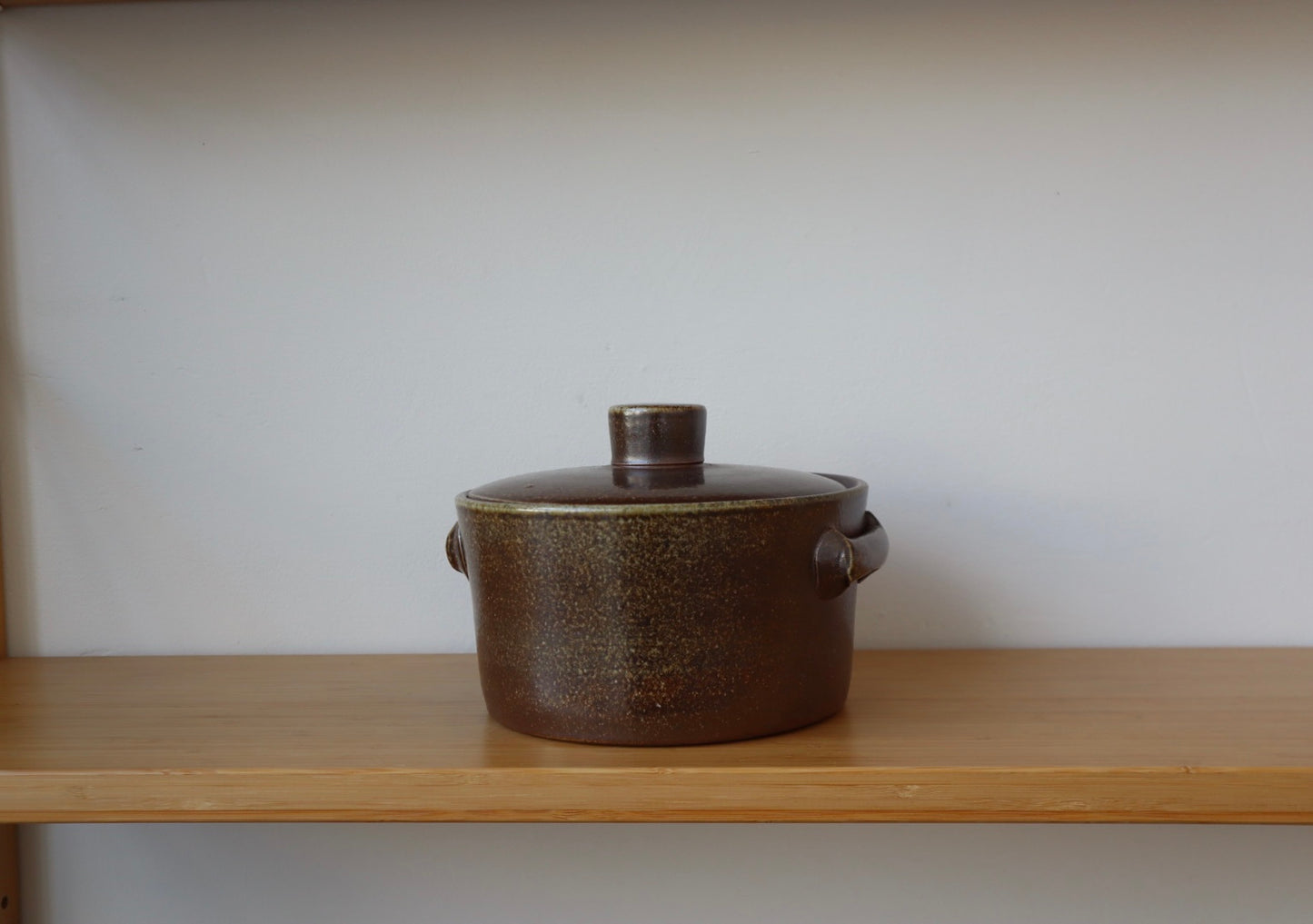 Salt Fired Lidded Casserole Pot