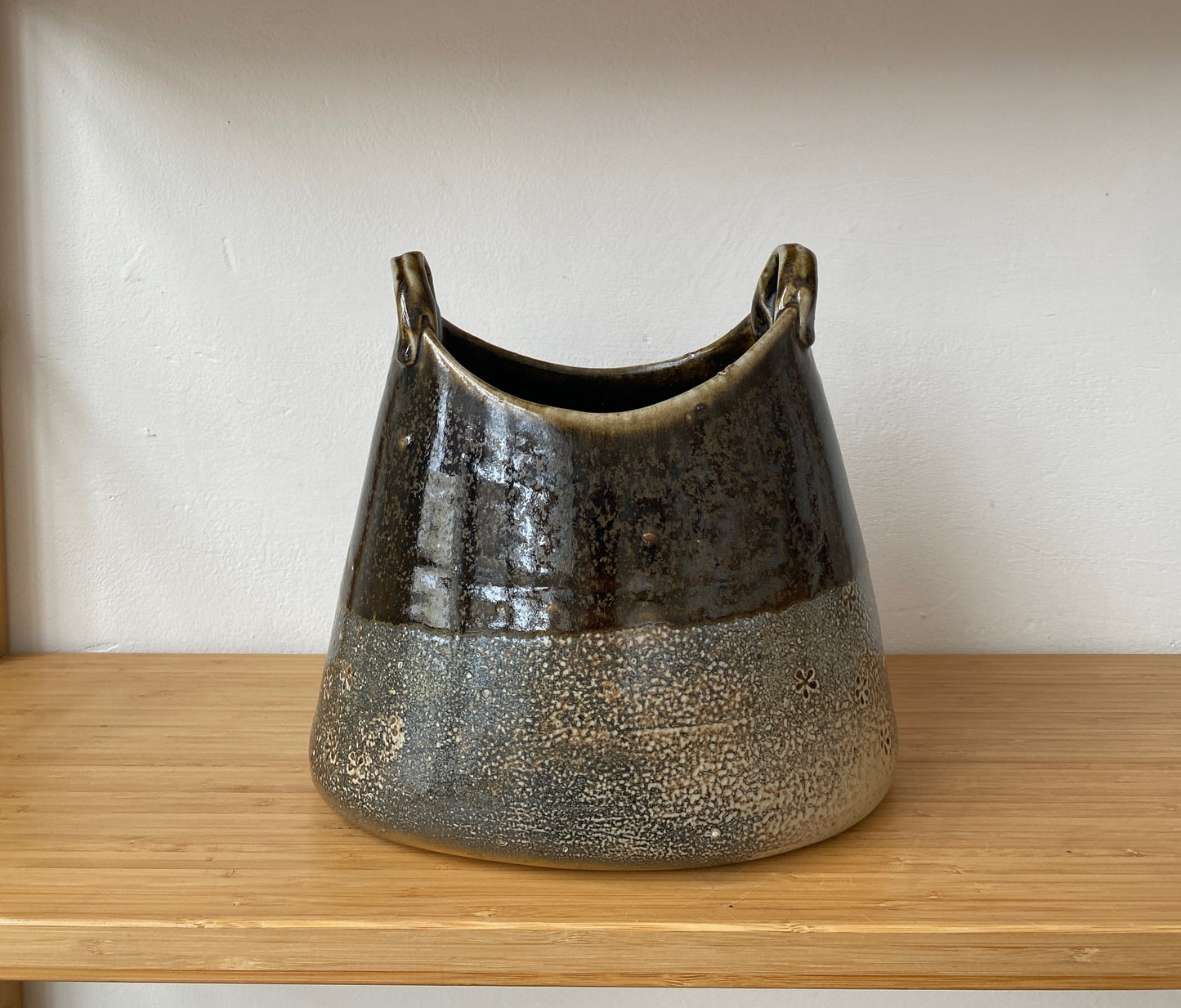Wood Fired Basket Vase