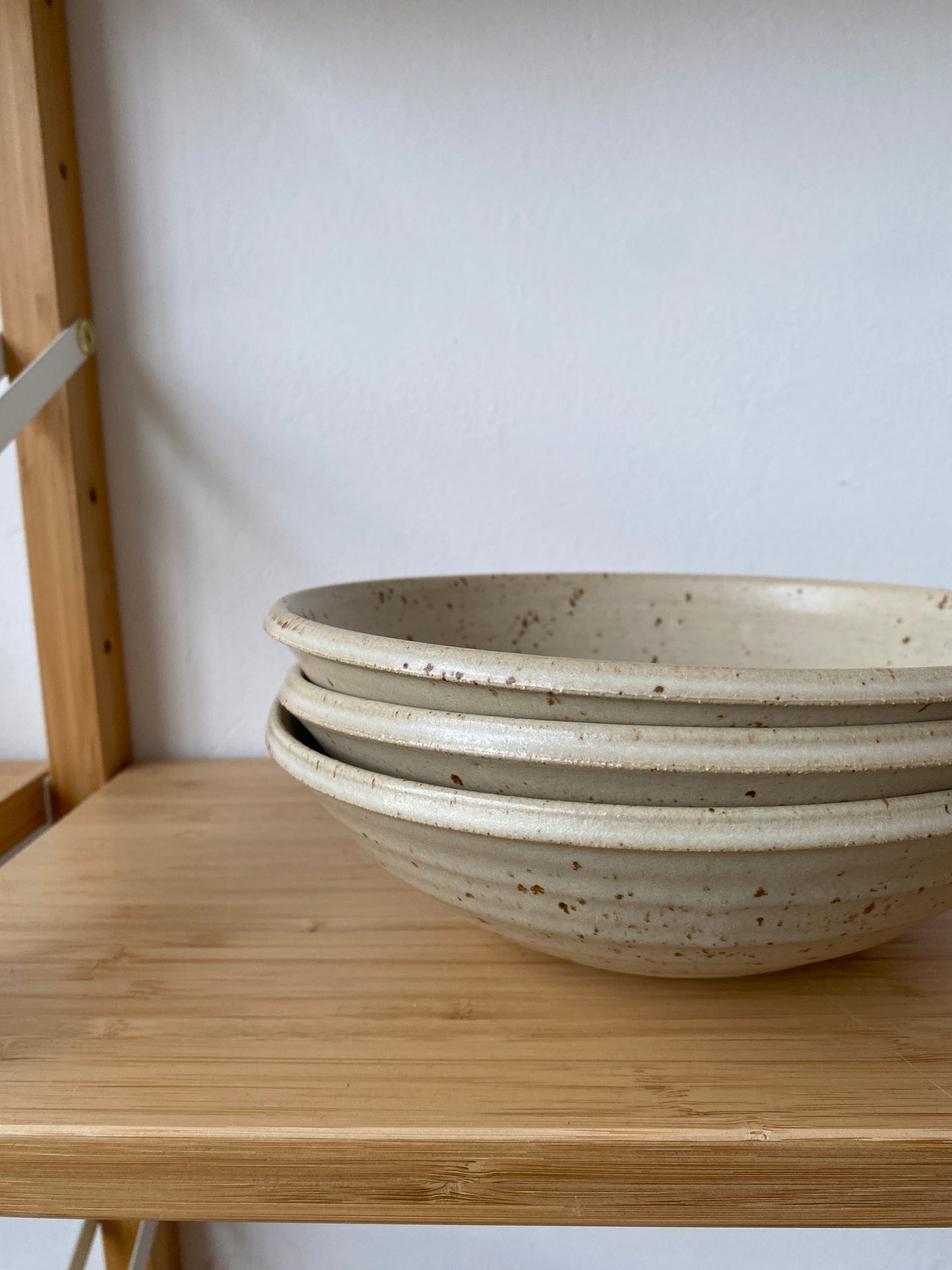 Flecked Cream Pasta Bowl